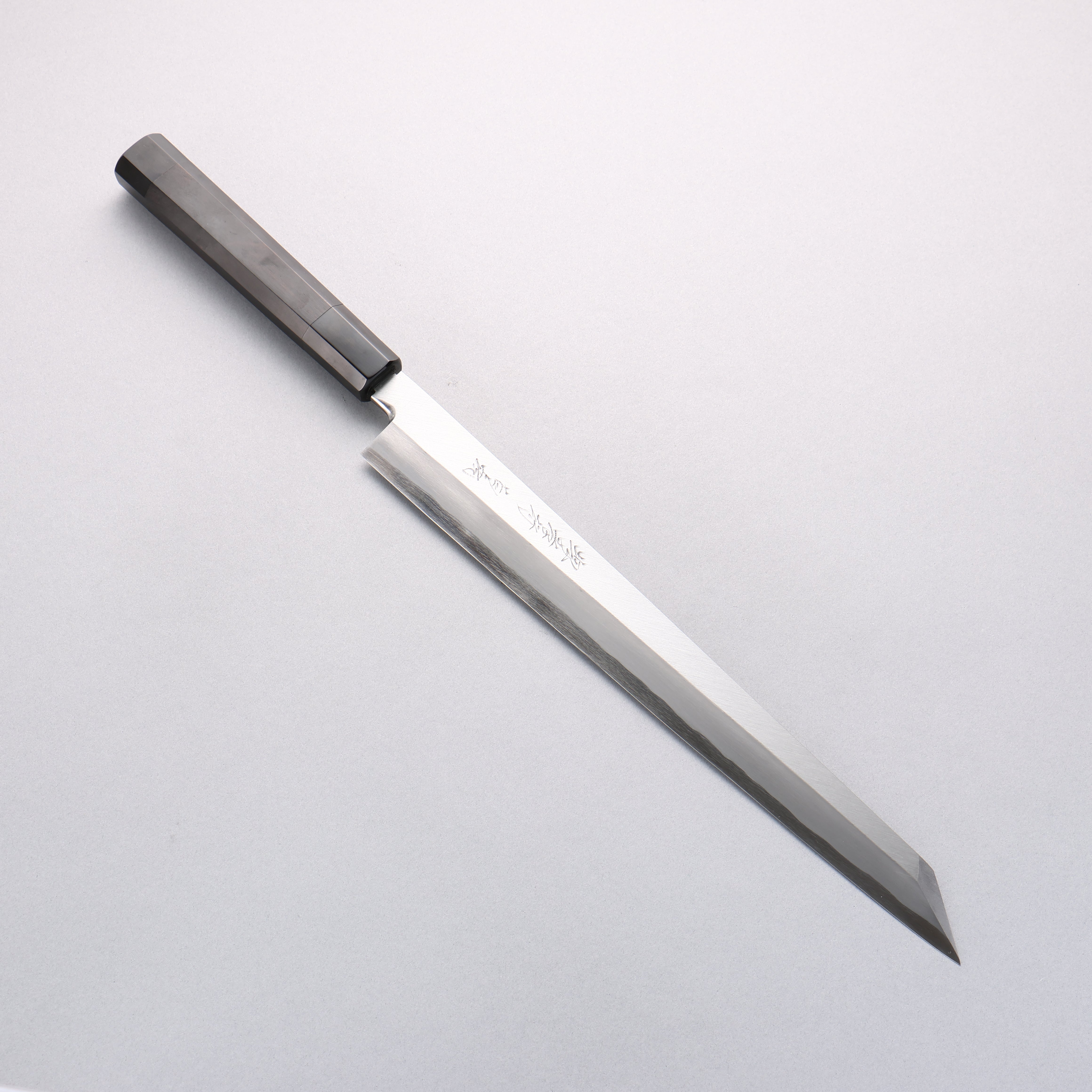 堺 孝行 白虎 白一鋼 切付柳刃包丁 300mm 黒檀柄 鞘付き – 清助刃物 Japan