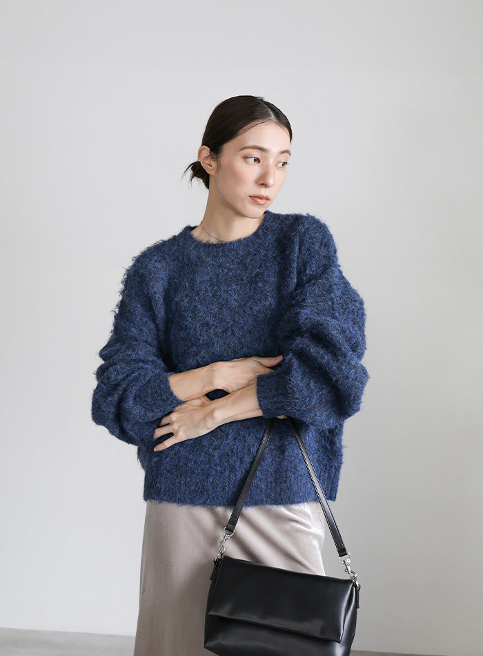 ボリュームシャギークルーネックニット – SELECT MOCA