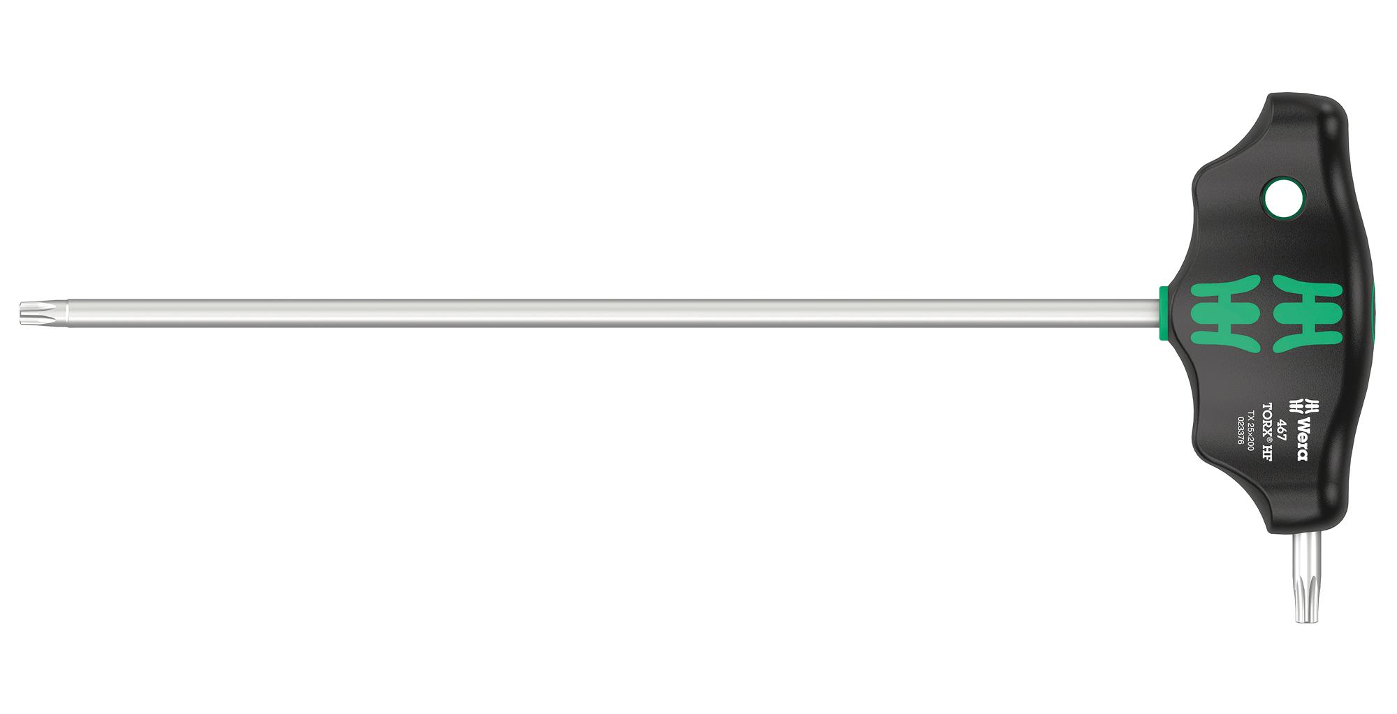 467 TX HF 25 X 200 MM WERA, T-HANDLE SCREWDRIVER, TORX, T25