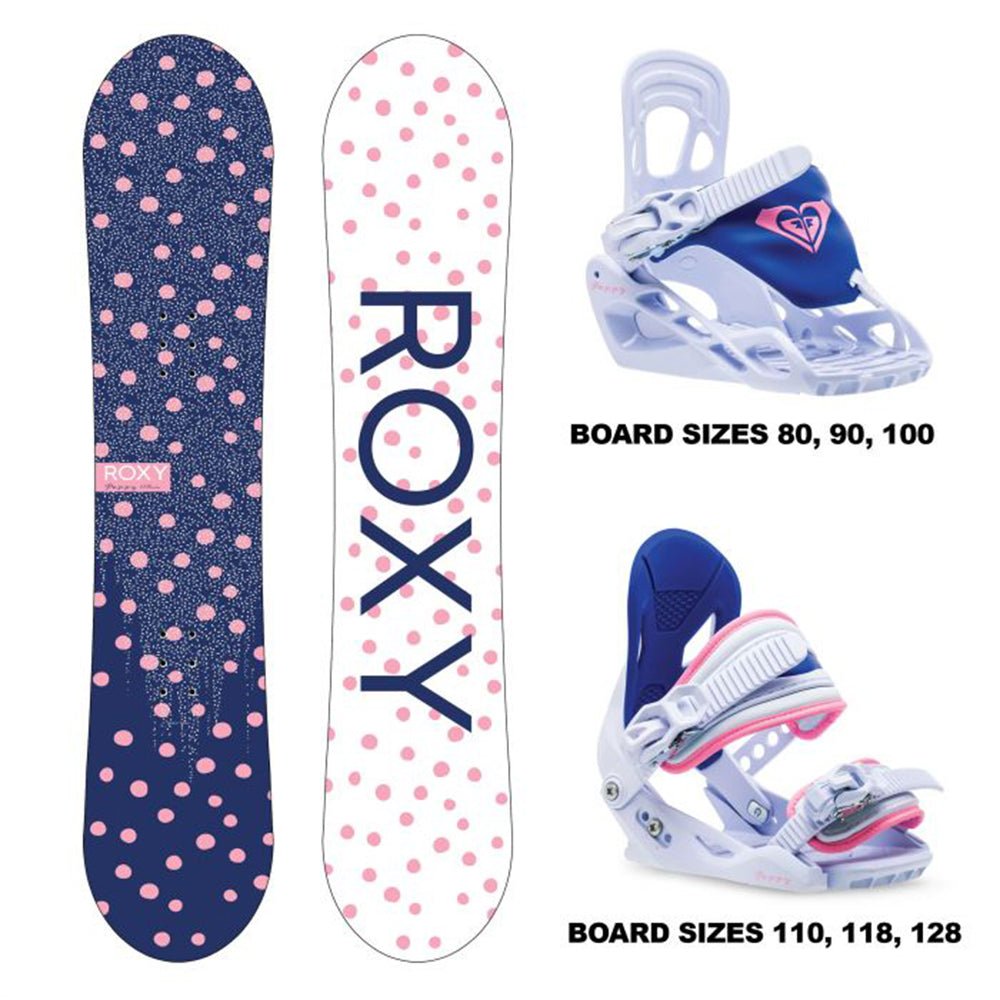 Roxy Poppy Kids Snowboard Package 2023 – Skiis & Biikes