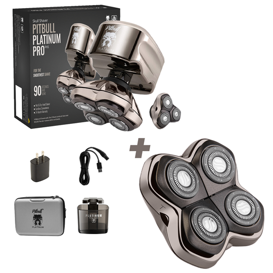Skull Shaver Pitbull Platinum PRO PX5 with Bonus Blade