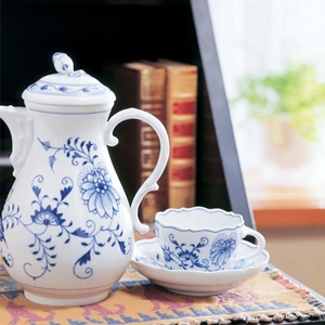 マイセン ブルーオニオン ペアケーキプレート 800101/00501/2P