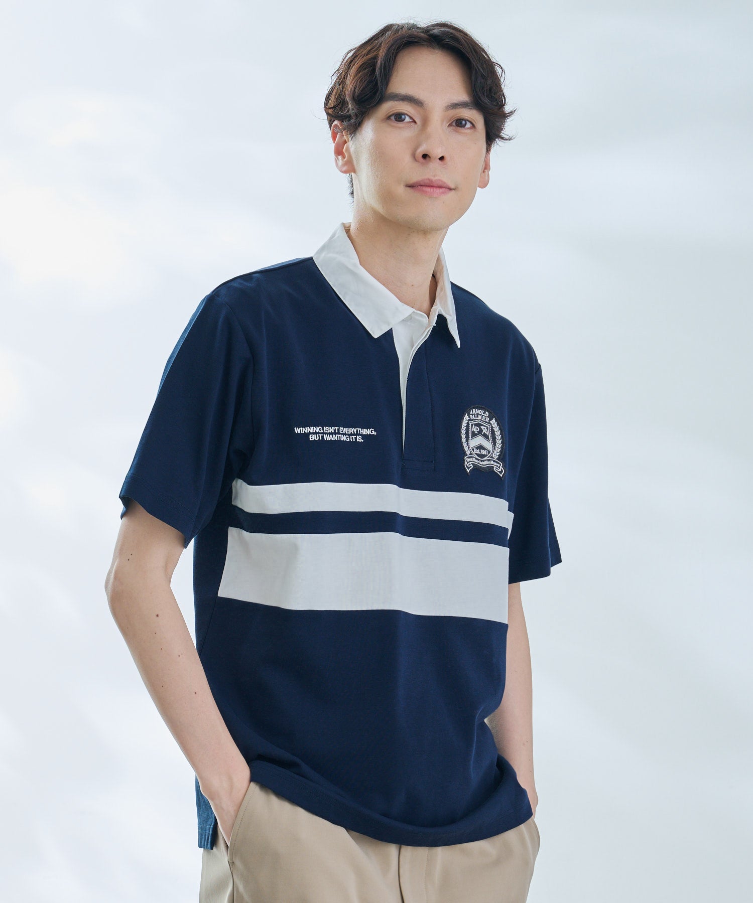 シルケットモクロディ エンブレムラガーシャツ（ポロシャツ/メンズ