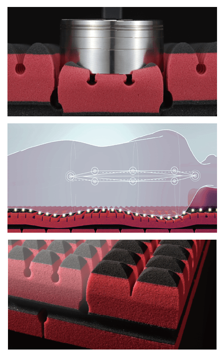 エアーSX]マットレス／REGULAR （シングル）9×97×195cm レッド 表地