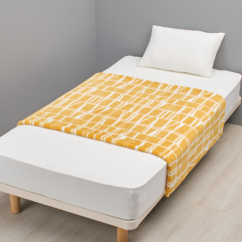 フィンレイソン 軽量ボアハーフケット(（ハーフ）140×100cm イエロー