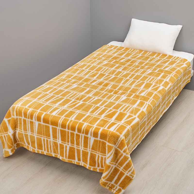 フィンレイソン 軽量ボアブランケット(（シングル）140×200cm イエロー