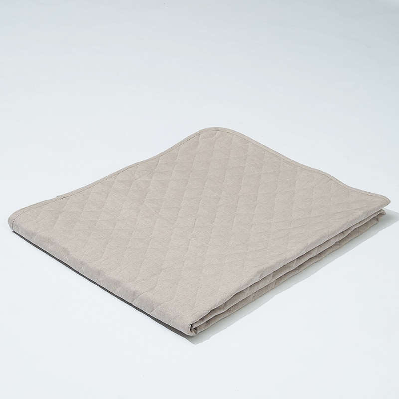 本麻敷きパッド(（シングル）100×200cm ベージュ): 敷きパッド・ベッド