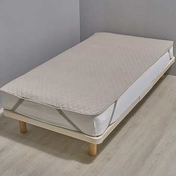 本麻敷きパッド(（シングル）100×200cm ベージュ): 敷きパッド・ベッド