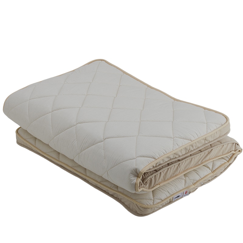 マチ付き合繊敷きふとん(（シングルロング）100×210cm ベージュ