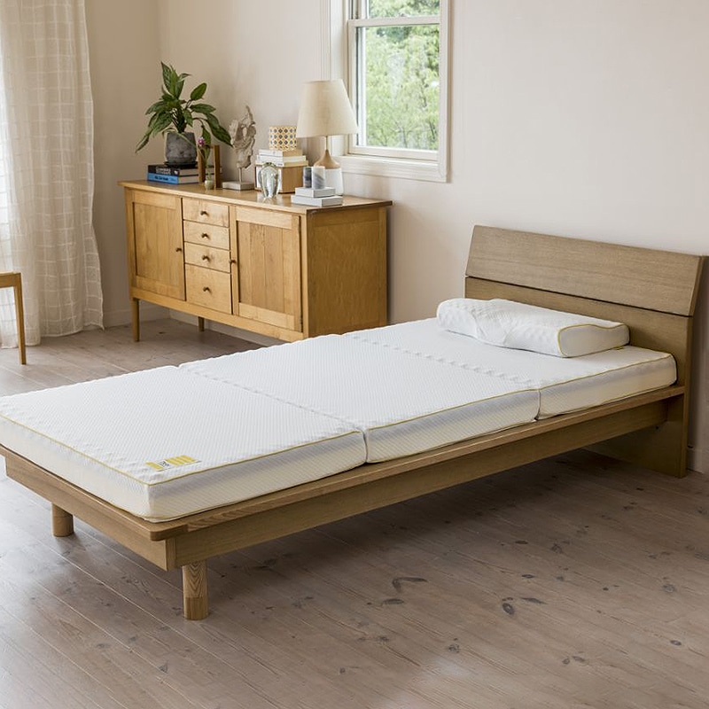 睡眠Labo]Dots ヘルシーマットレス〈2層〉（三つ折りタイプ