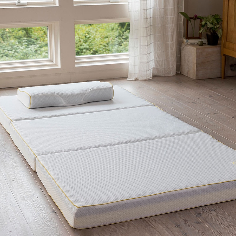 睡眠Labo]Dots ヘルシーマットレス〈2層〉（三つ折りタイプ