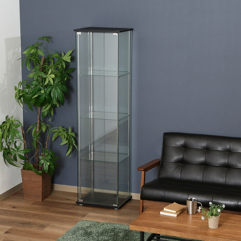 ガラスコレクションケース4段 フィギュア ディスプレイラック 強化