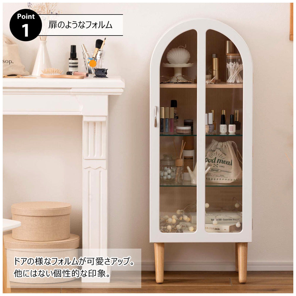ガラス棚 アーチ型 ガーリー コレクションシェルフ ラック 棚