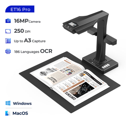CZUR ET16 Plus/ET18/ET24/ETmax Document &Book Scanner –CZUR TECH