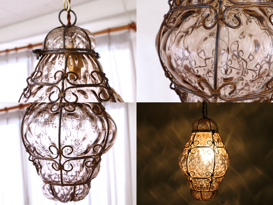 ムラーノガラス ペンダントホールランプ｜アンティーク家具・照明の