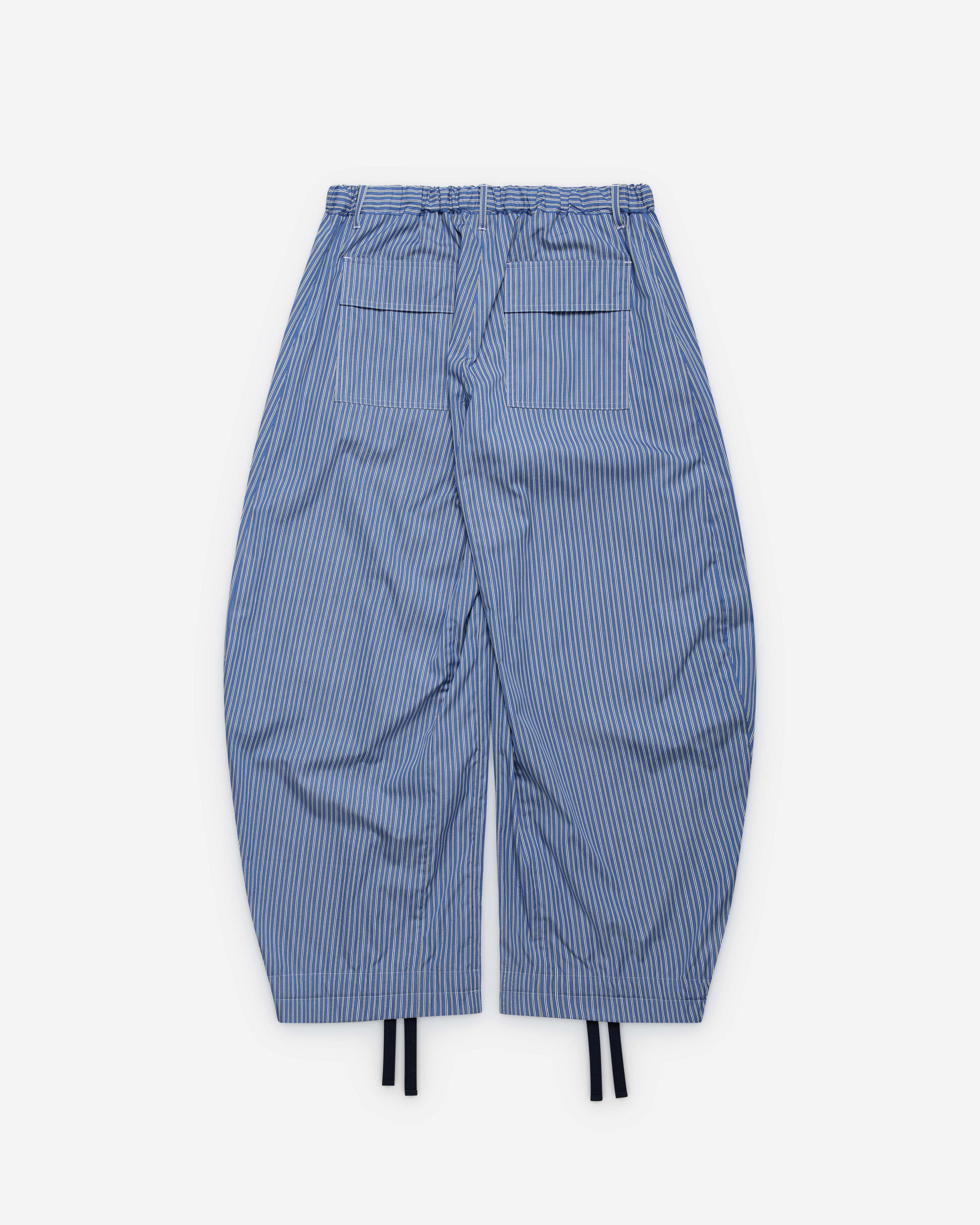sacai: Men's Poplin Pants (Blue/White) | DSML E-SHOP