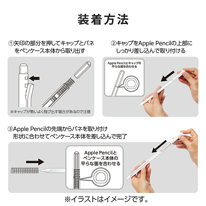 Apple Pencil Pro、Apple Pencil (第2世代)用ケース ノック式