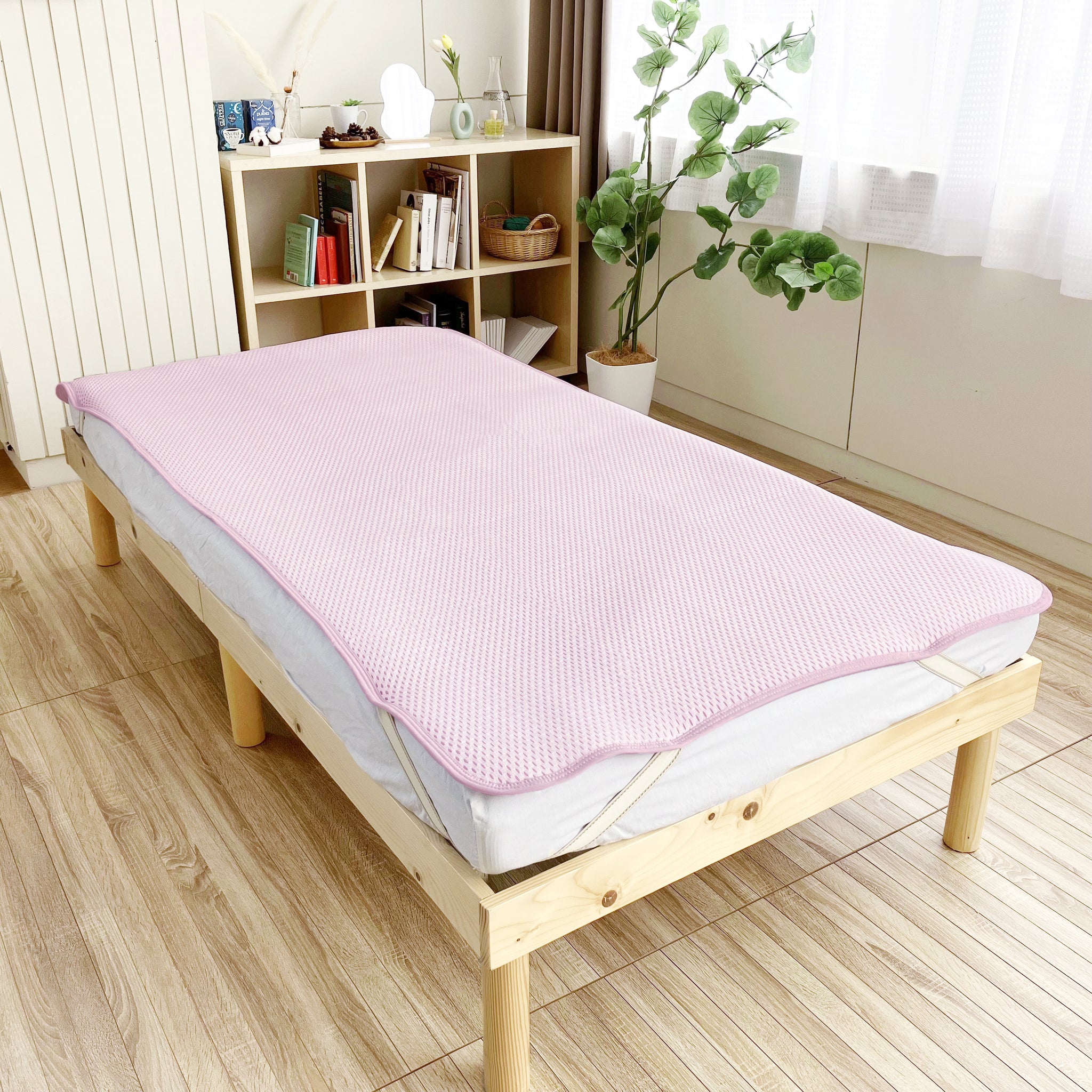 ロマンス小杉 アイスミンEX 敷きパッド 接触冷感 ウォッシャブル 四隅