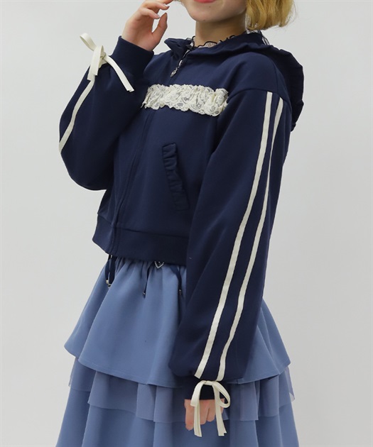 ライン使レースフリルパーカー | axes femme online shop