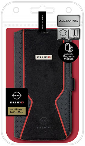 nismo iPhone16 Pro Max用 Magsafe対応 アルカンターラ＆本革 手帳型