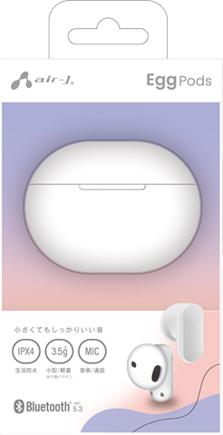 Bluetooth® 完全ワイヤレスイヤホン -Egg Pods- [Bluetooth® ver5.3