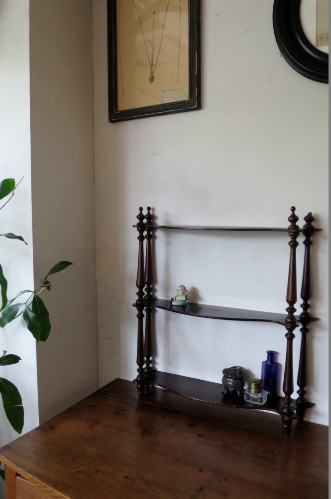 フランスアンティーク ナポレオンシェルフ 3段 ダークブラウン