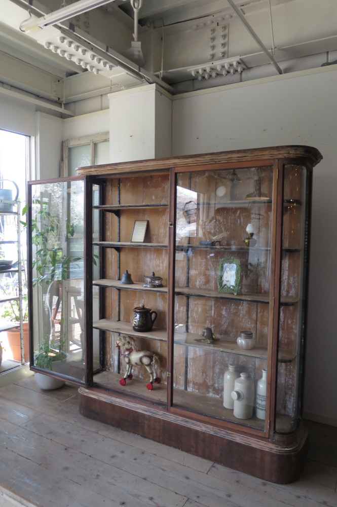 ks‐0734 曲面ガラスショーケース 大型 | antiques-educo online shop