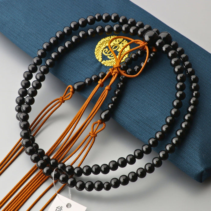 数珠 浄土真宗本願寺派仕様 男性用 数珠＆数珠袋セット — 仏壇・仏具