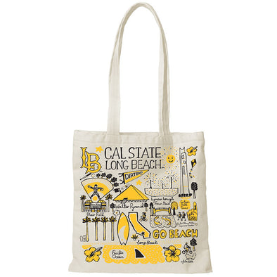 CSULB Icons Tote Bag by Julia Gash - White, Neil – Long Beach