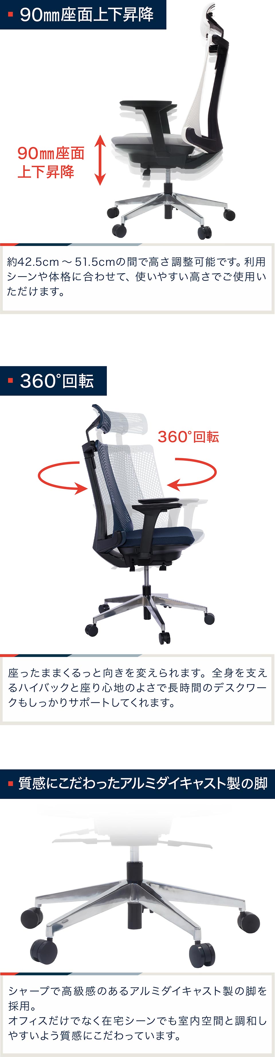 サリダチェア YL9 可動肘 YL9-BLEL｜オフィスチェア｜イトーキ公式