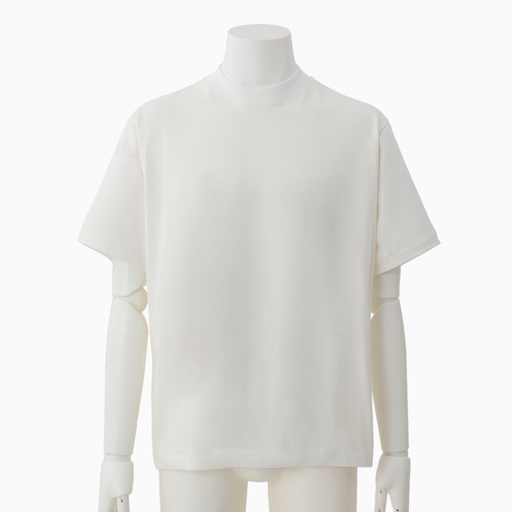 Surf T-シャツ 変形モックネック クールタッチ コットン/ナイロン