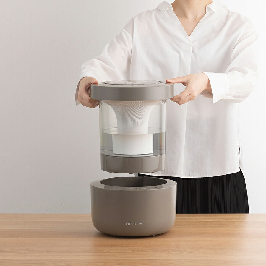 リズム MIST 350 超音波式 プールレス 加湿器 ウォームグレー