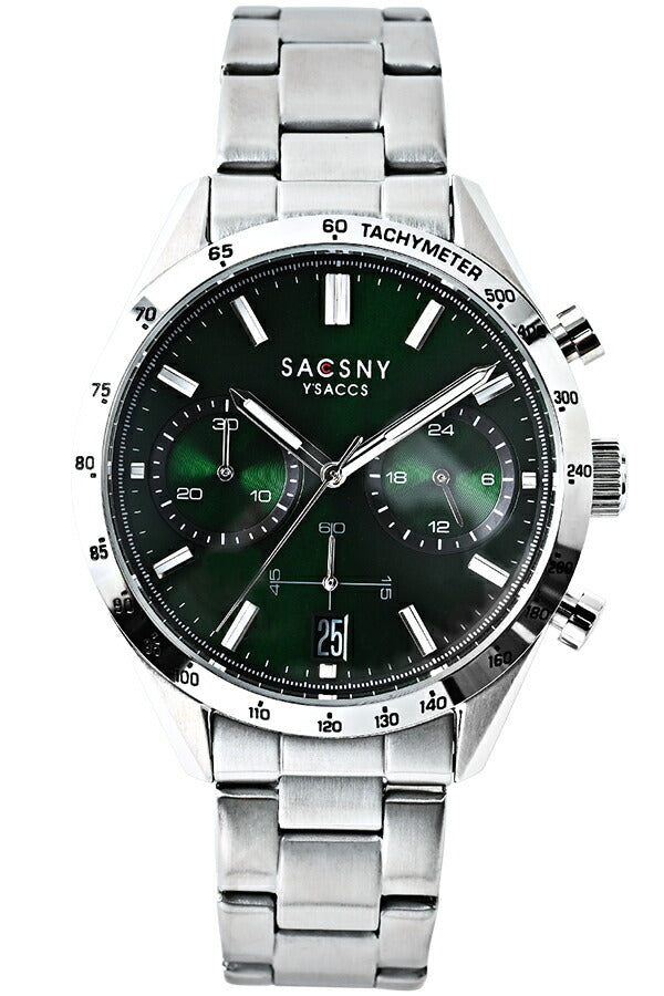 サクスニーイザック クオーツ クロノグラフ SY15219-RE メンズ 電池式