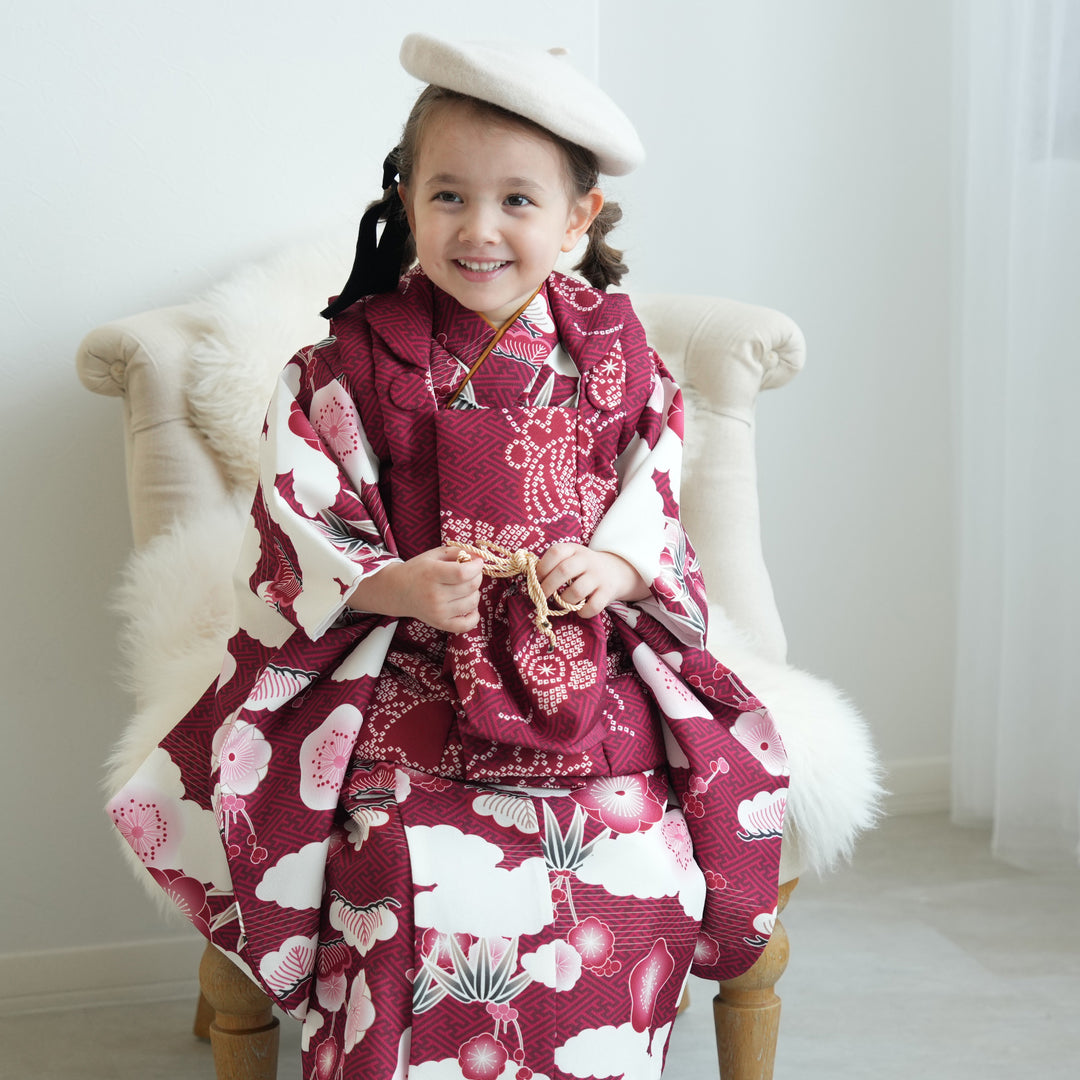七五三 着物 被布セット 3歳 京都花ひめ ピンク 【公式通販】