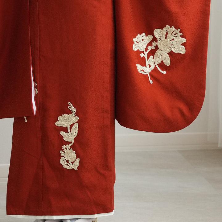 レンタル】七五三着物 7歳女の子 和風館 ダマスクにコード刺繍