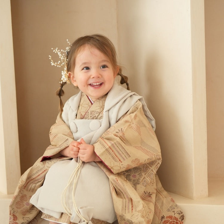 レンタル】七五三 3歳 着物 utatane 女の子 被布セット 子供 kids 三つ