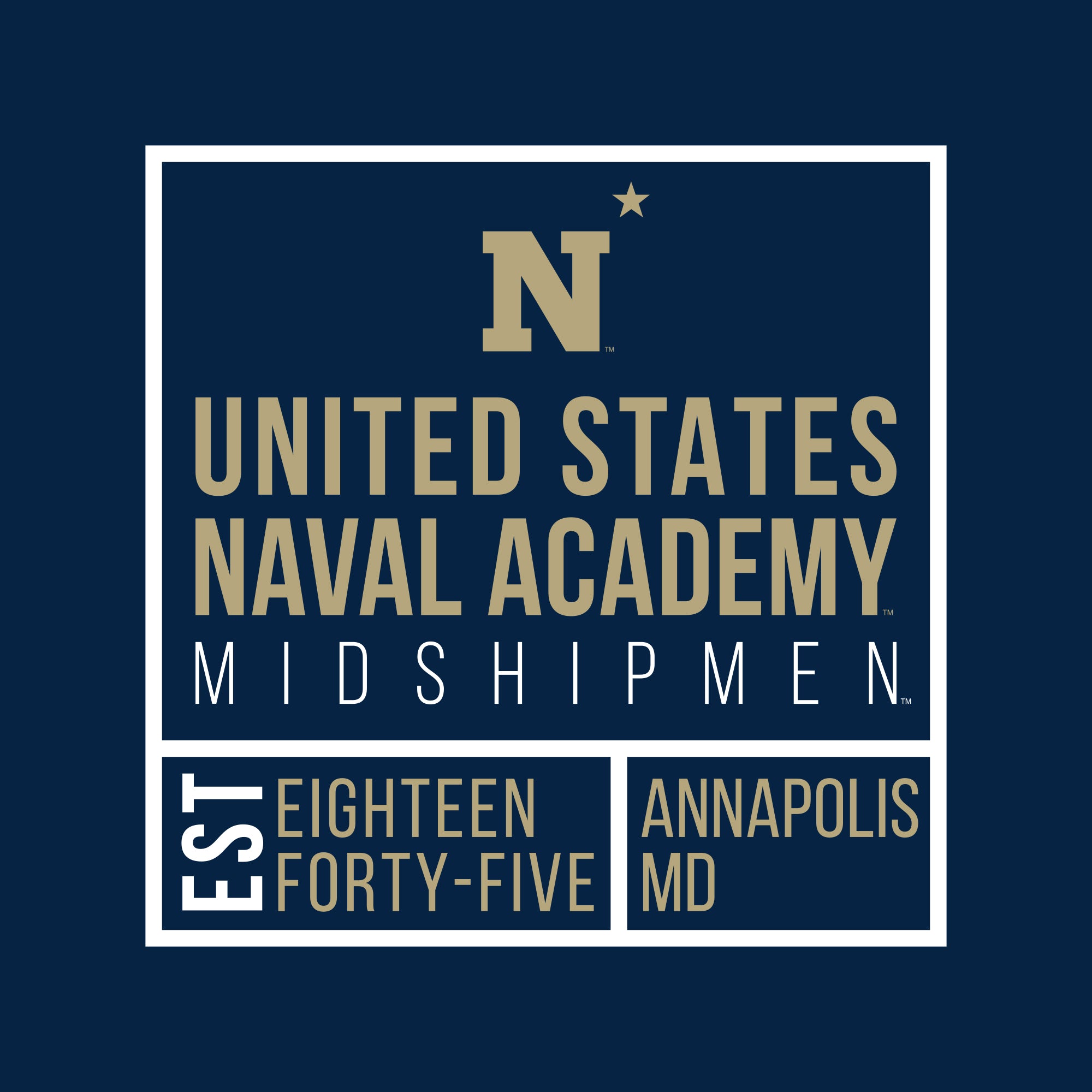 US Naval Academy Box Label T Shirt - Navy – Underground Printing