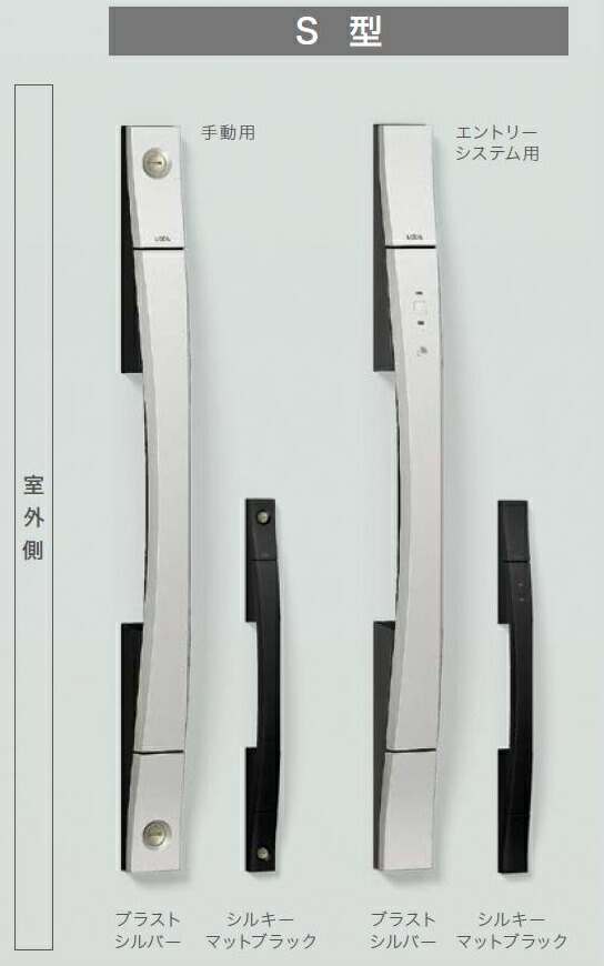 楽天市場】S型ハンドル 手動 / 両開き用 室内：アルミ(一般仕様) 部品