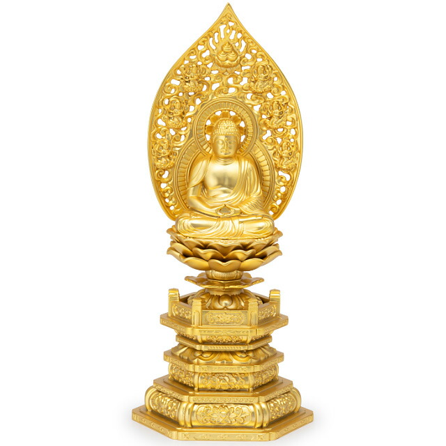 楽天市場】西阿弥陀如来(浄土真宗本願寺派) 合金製 中 高さ23cm×巾9.4