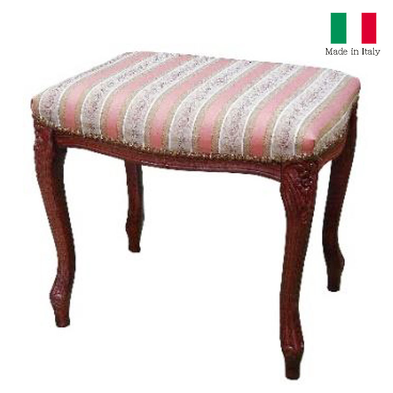 楽天市場】イタリア製 スツール ファブリック ストライプ柄 猫脚