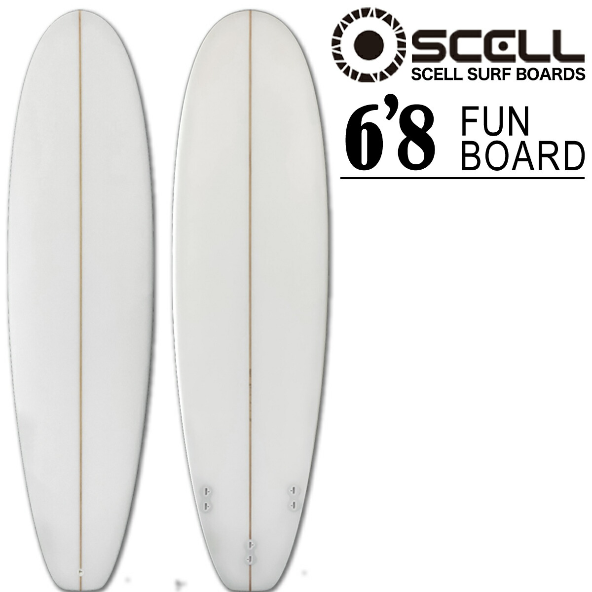 楽天市場】サーフボード ファンボード 6'8 ブルー 青トライフィン