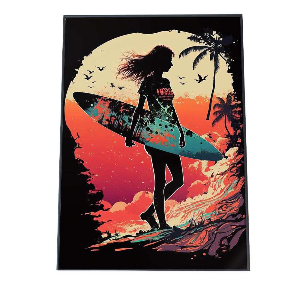 楽天市場】サーファー ポスター サーフ ハワイアン レトロ