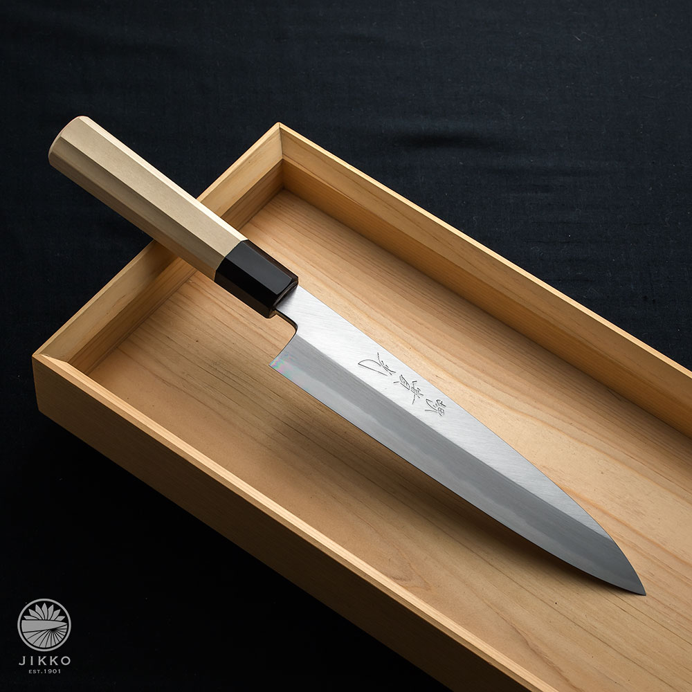 楽天市場】arata 片刃 白鋼 牛刀 240 : 明治33年創業 本気の切味 實光包丁