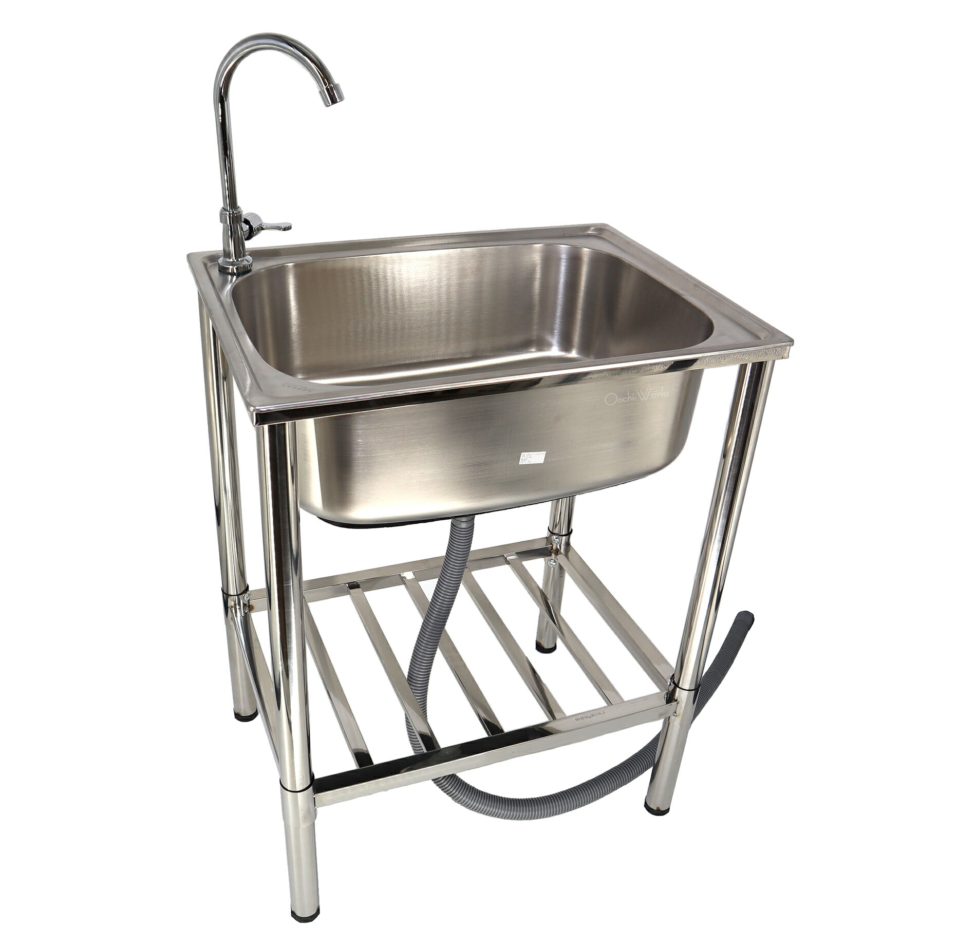 楽天市場】ステンレス流し台 深型シンク W600×D450 レバー式水栓