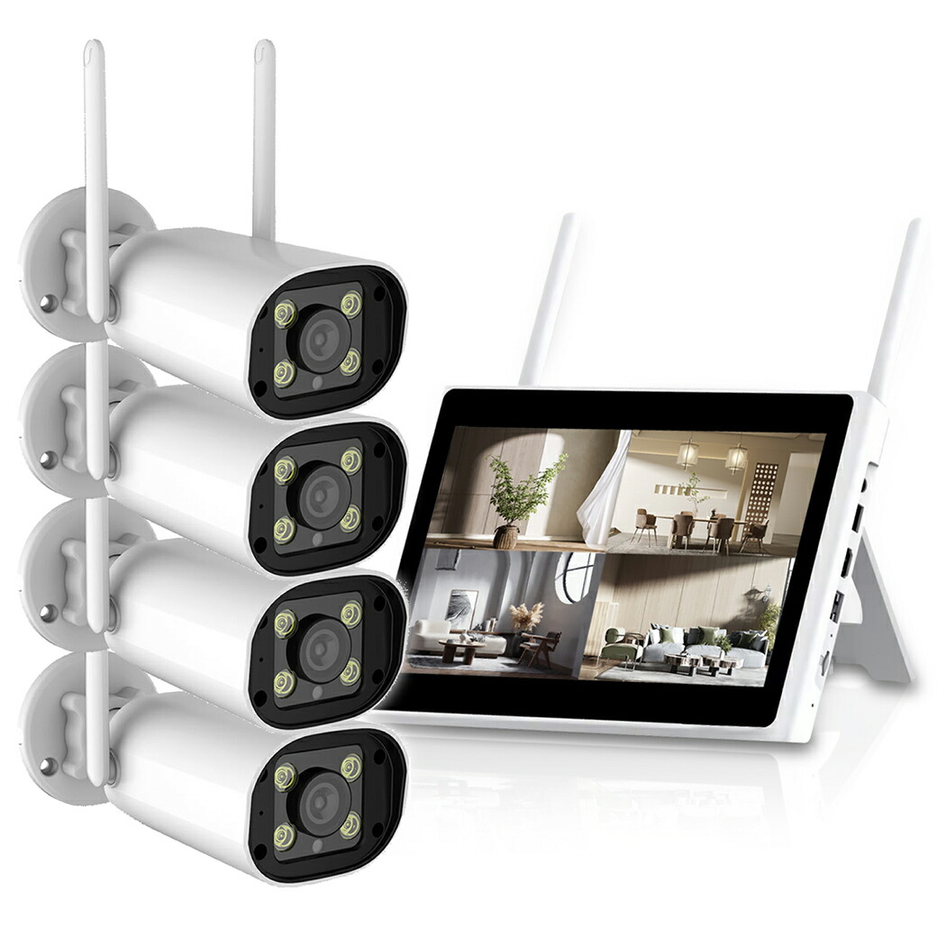 楽天市場】ワイヤレス 防犯カメラ モニターセット 7インチ 監視カメラ