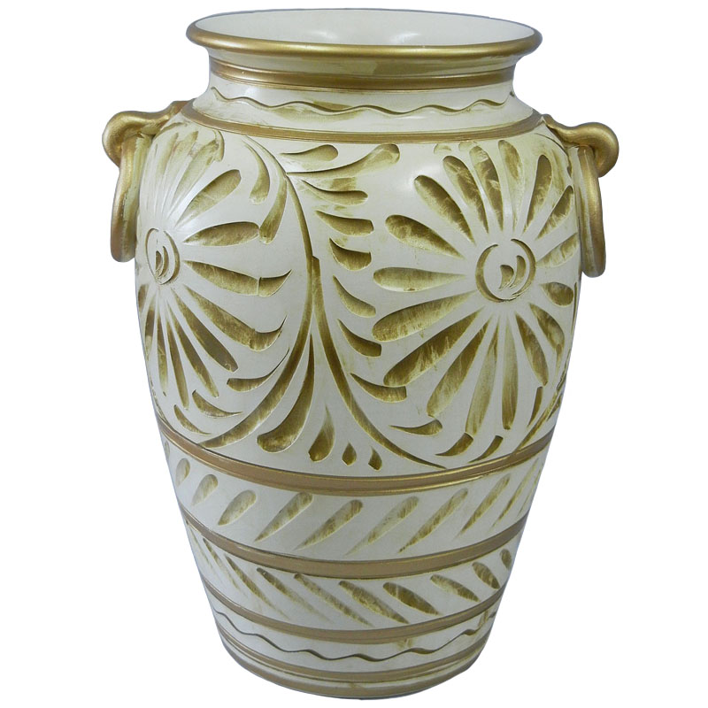 楽天市場】イタリア製 陶器 傘立て スリム ゴールド / アンブレラ