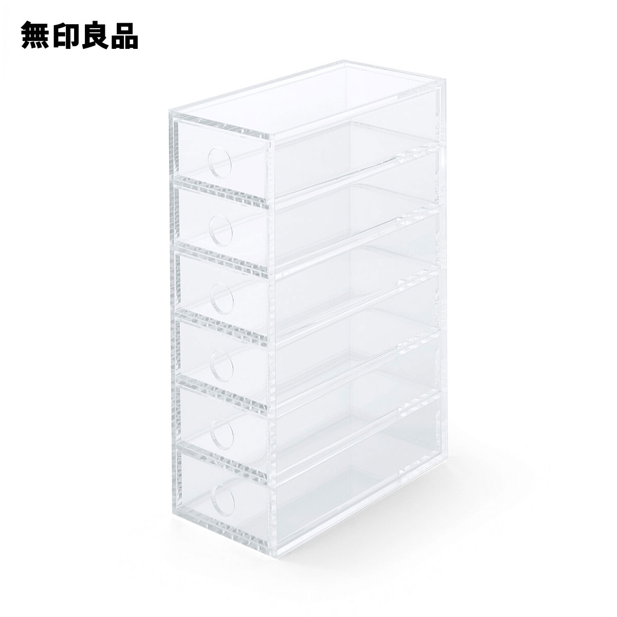 楽天市場】重なるアクリルケース・横型5段 約幅25．5×奥行17×高