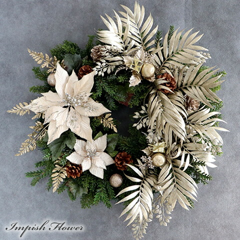 楽天市場】クリスマスリース ポインセチア 60cm 赤 特大 大きい 玄関