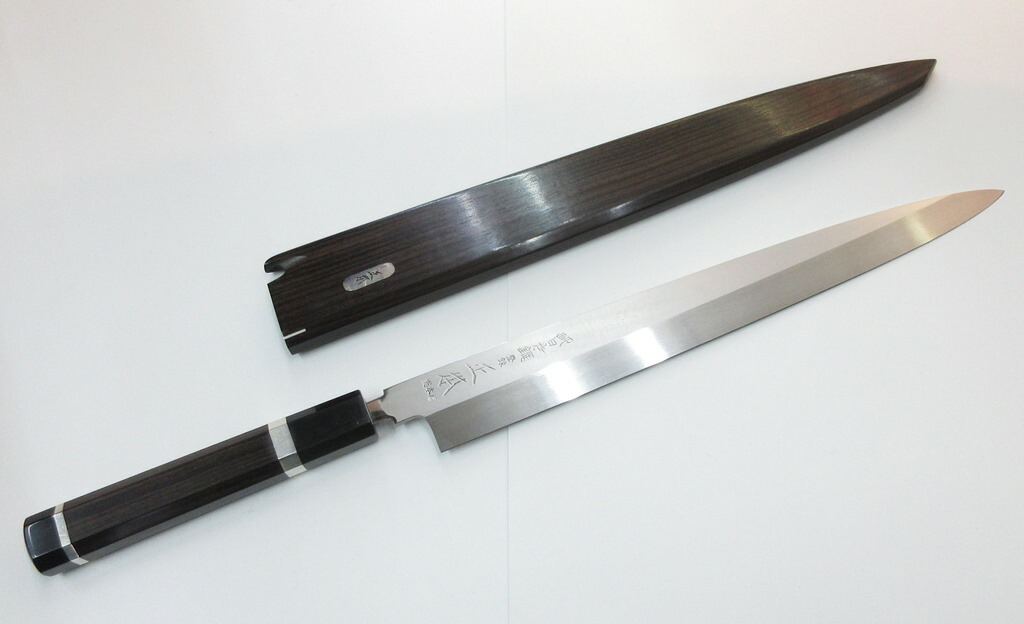 楽天市場】正本総本店 本焼青鋼 柳刃 刺身包丁 ミラー仕上げ 青紙一号