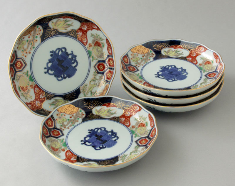 楽天市場】有田焼 和食器セット 巻物四君子 銘々皿揃 : 有田焼や心器